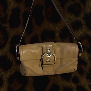 Coach Tan Leather Shoulder Bag